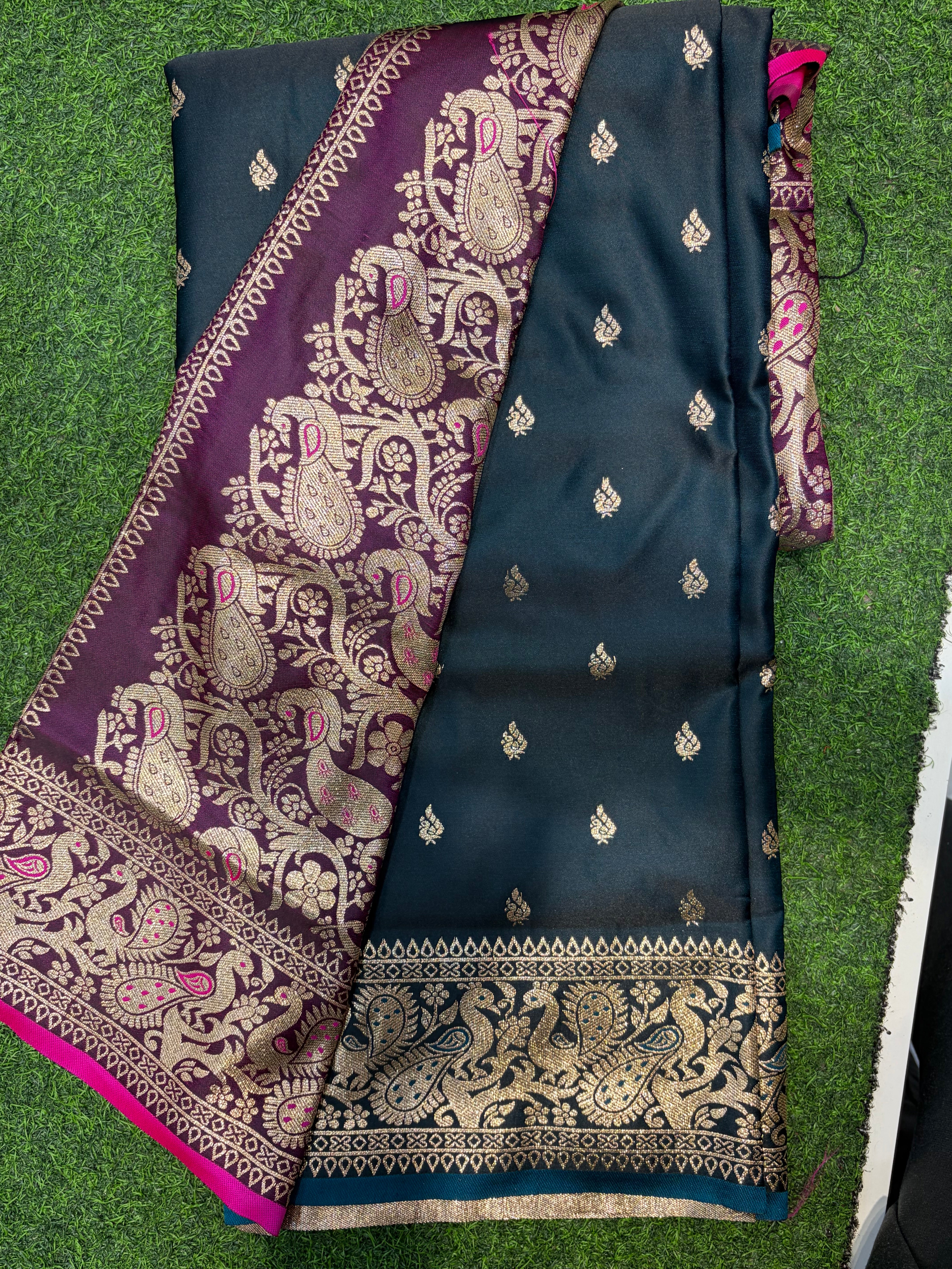 Saree-Banarasi Satin Silk